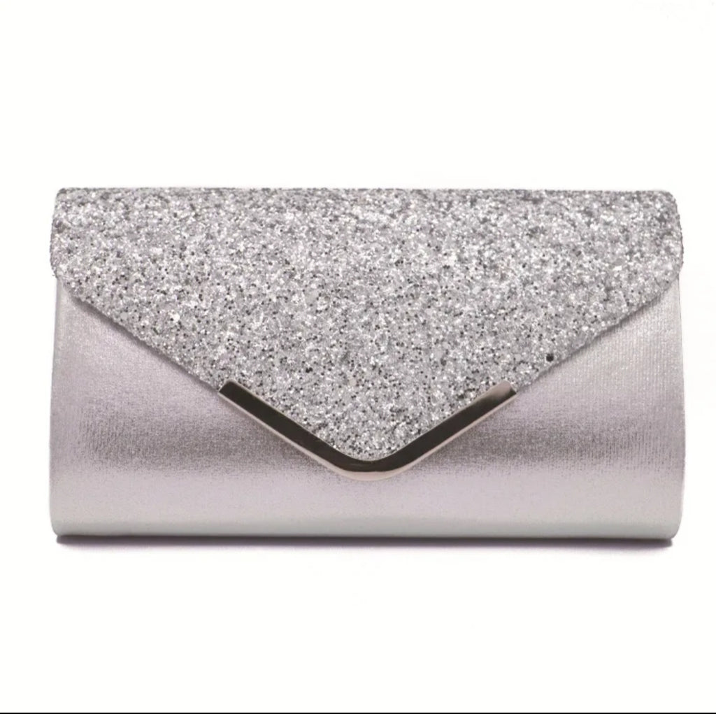 Glitter Envelope Clutch Bag
