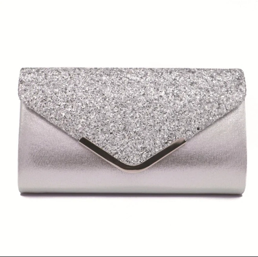 Glitter Envelope Clutch Bag