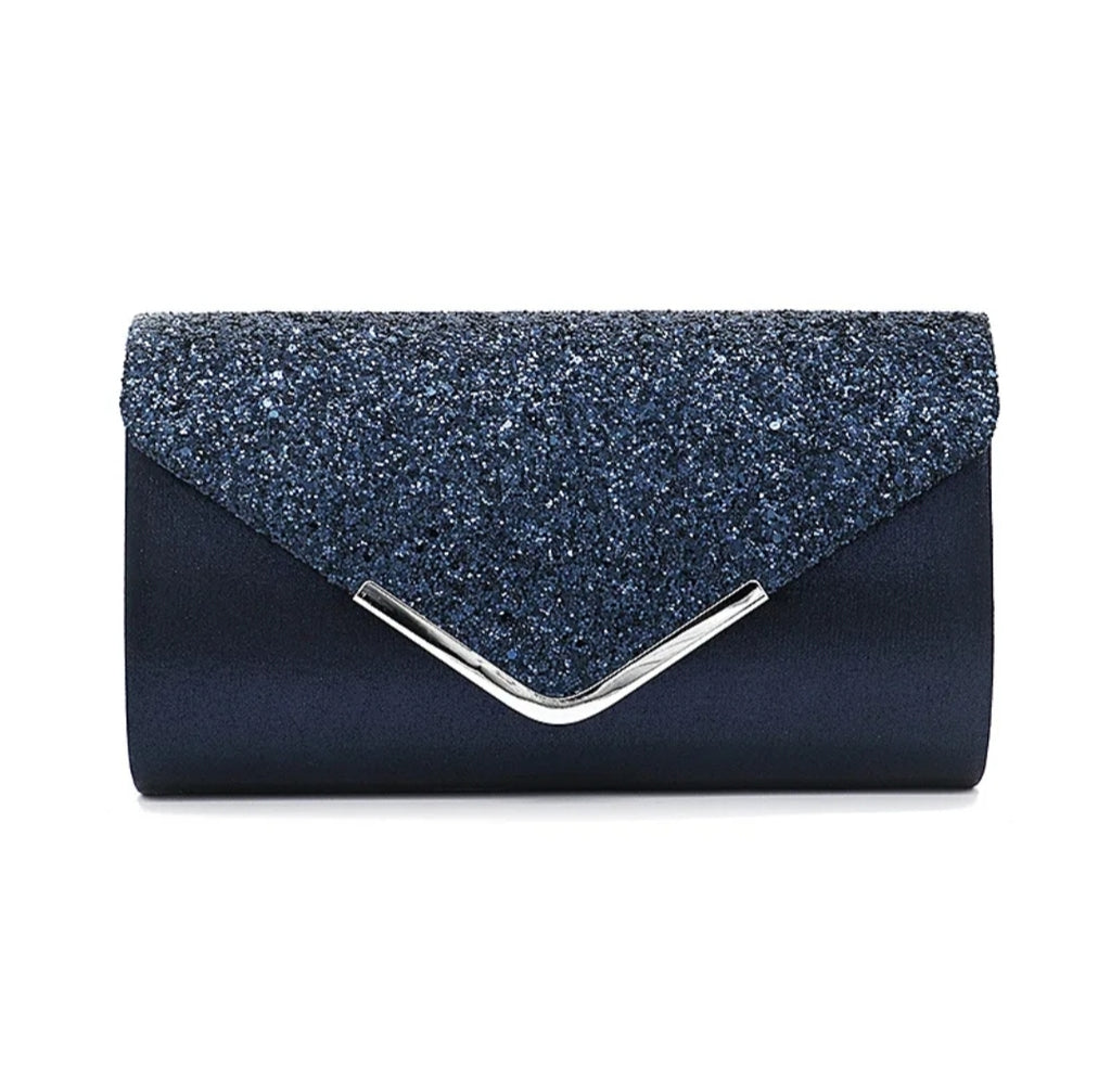 Glitter Envelope Clutch Bag