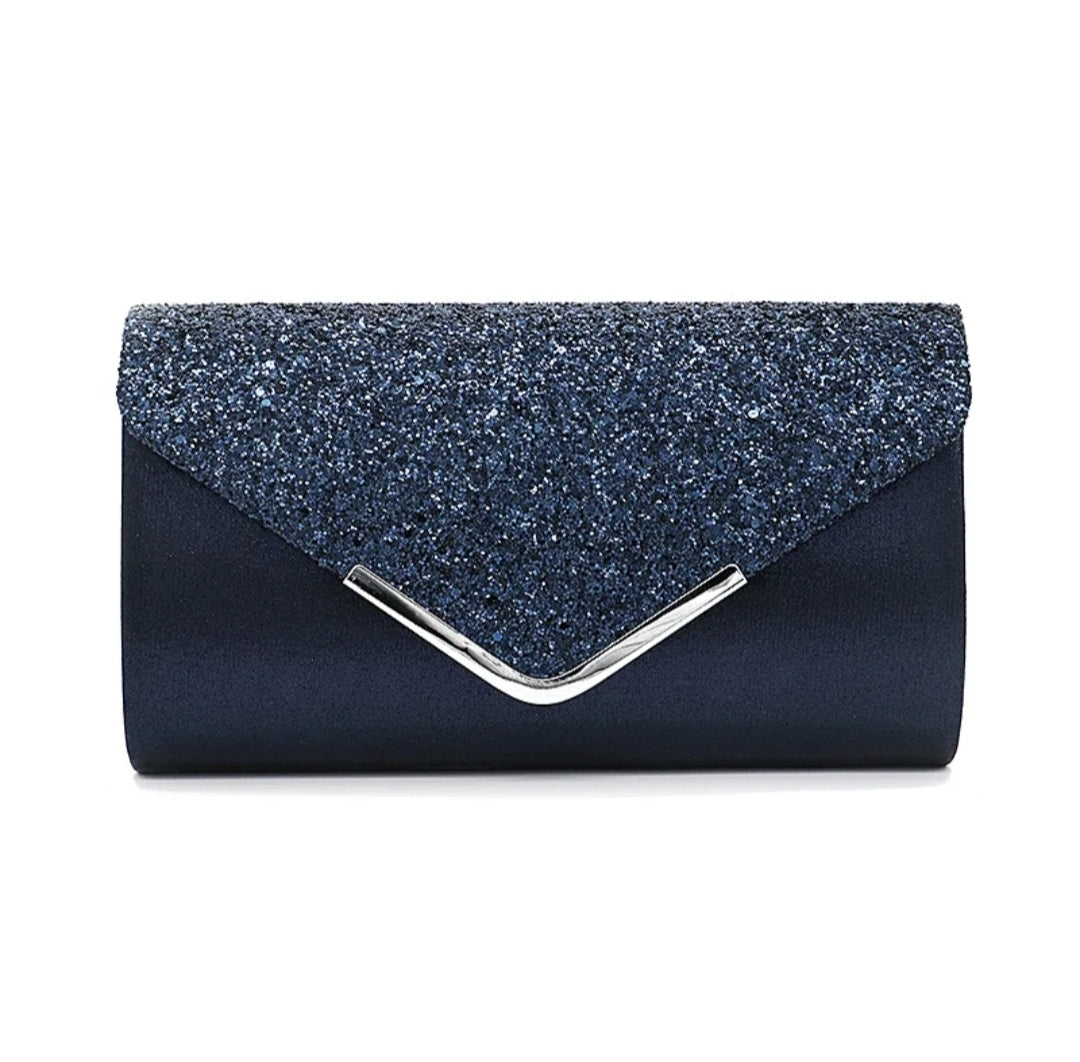 Glitter Envelope Clutch Bag